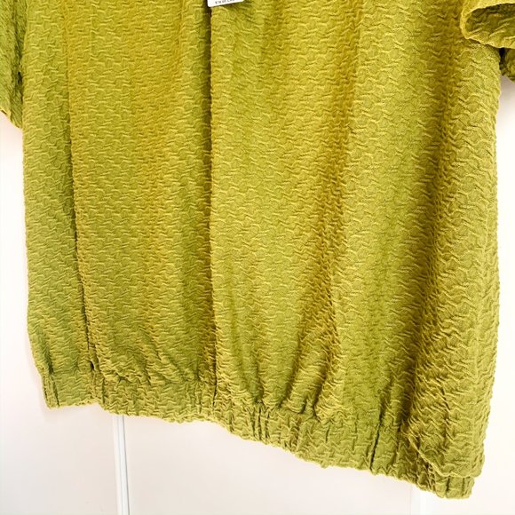 NWT anthropologie sidonie v-neck top green medium - Picture 4 of 9